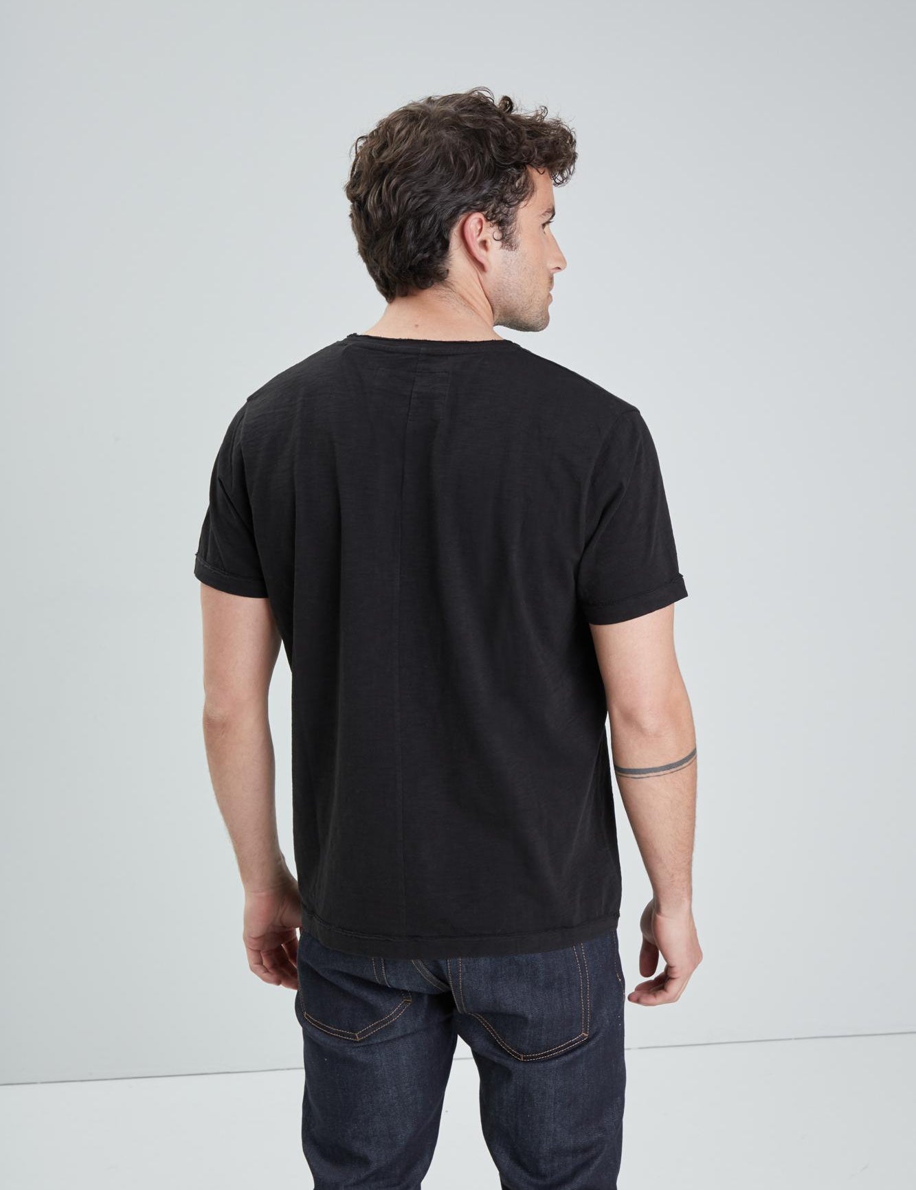 DAYTONA 73 T-shirt uomo American Slub nera 