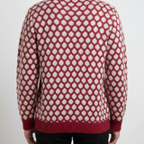 RAKKI Maglione uomo a pois in cashwool e mohair 