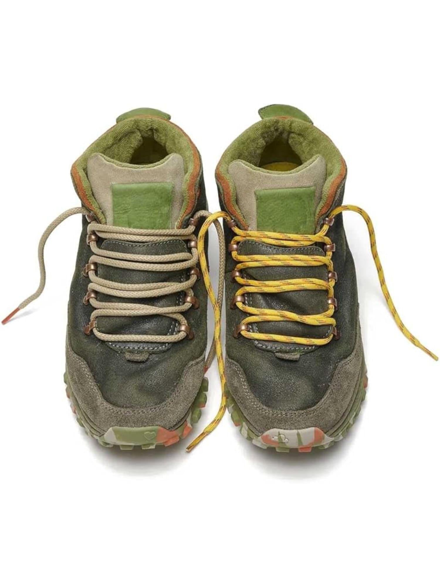 SATORISAN Stivaletti unisex in pelle verde muschio Kiso Metta Premium 