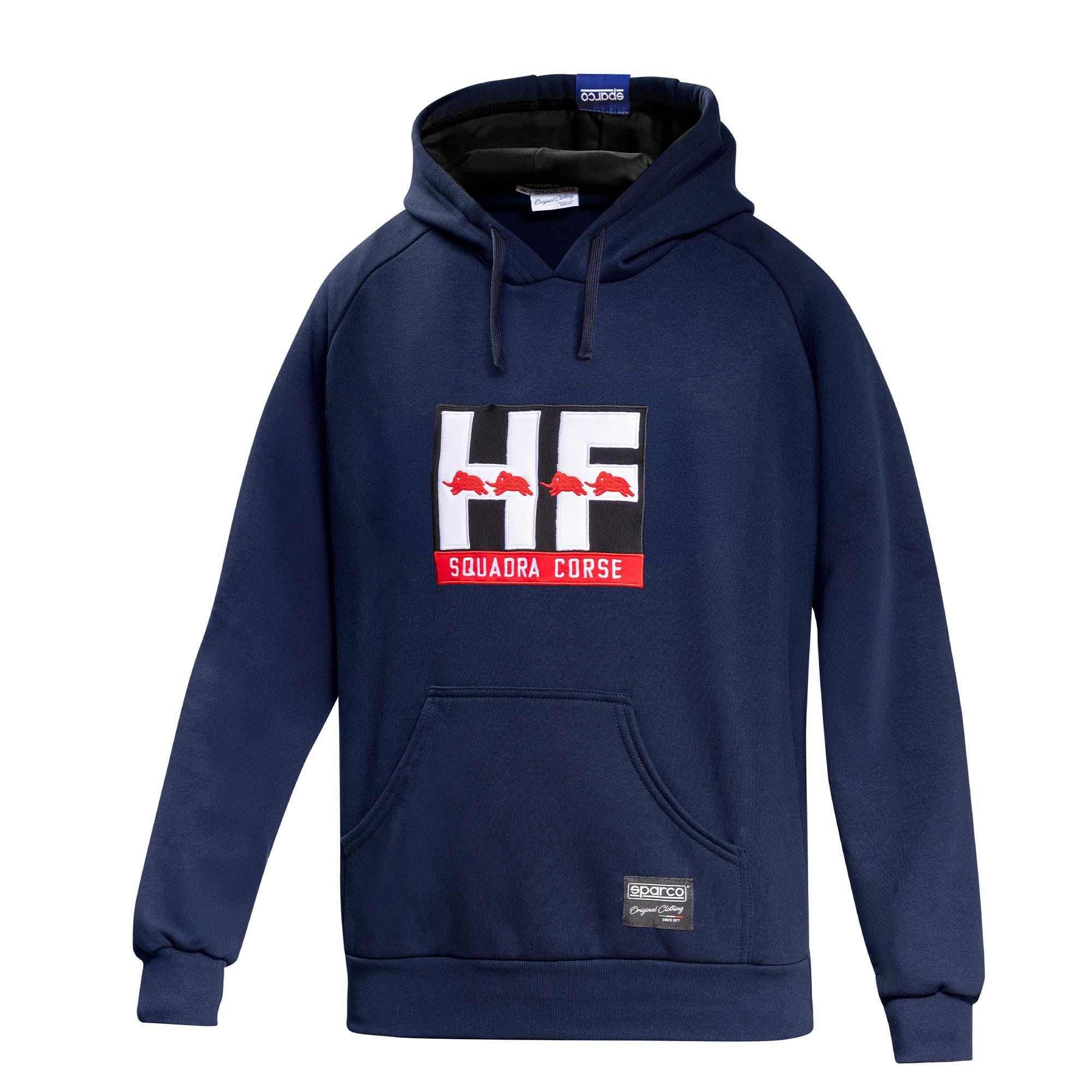 SPARCO Felpa HF Squadra Corse con cappuccio unisex in cotone 