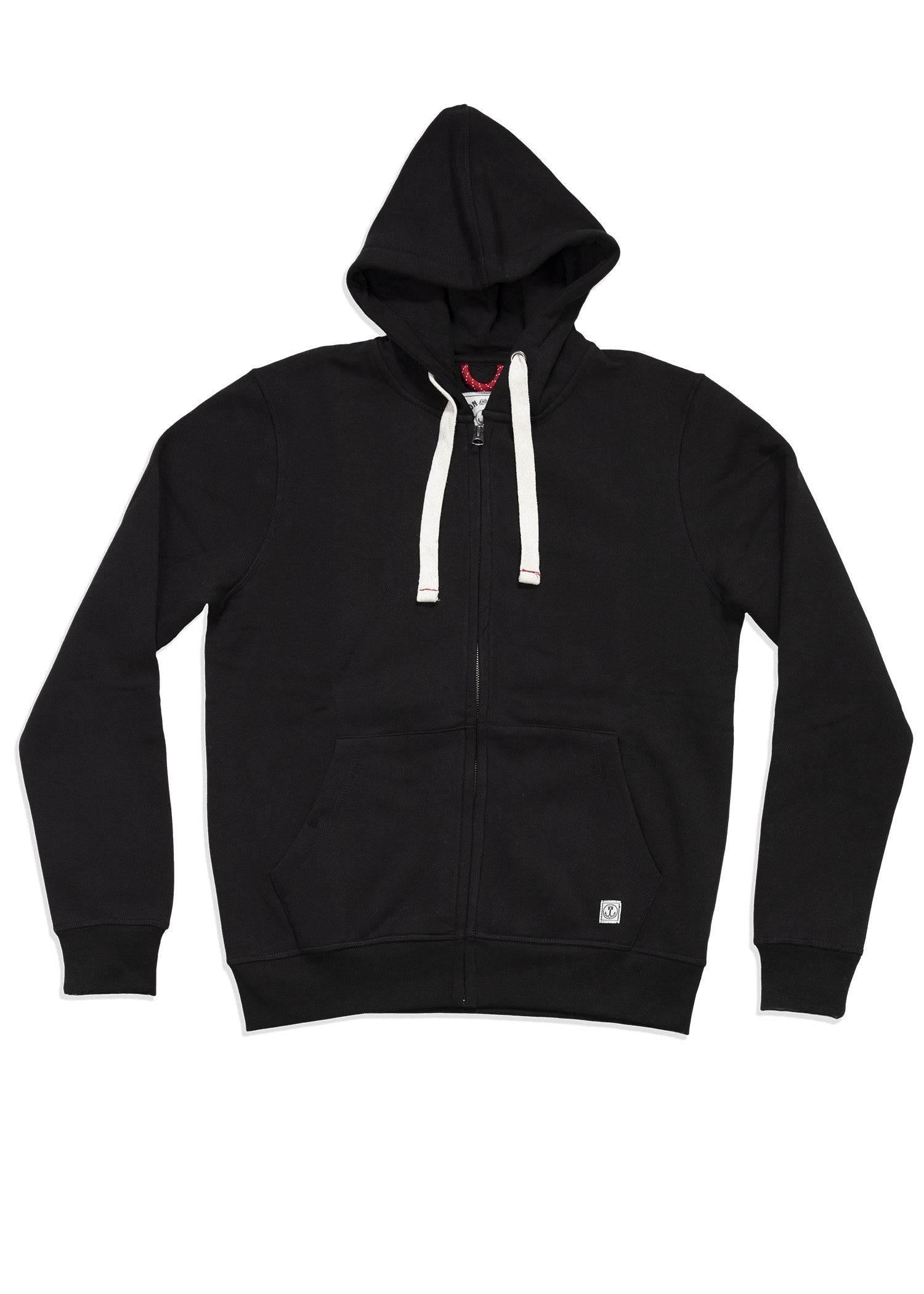 IRON AND RESIN Felpa uomo Basic Zip Hoodie nera 