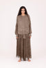 Giacca OVER62064000 in misto seta bengal brown