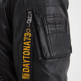 DAYTONA 73 Giacca in pelle nera uomo Redmond 