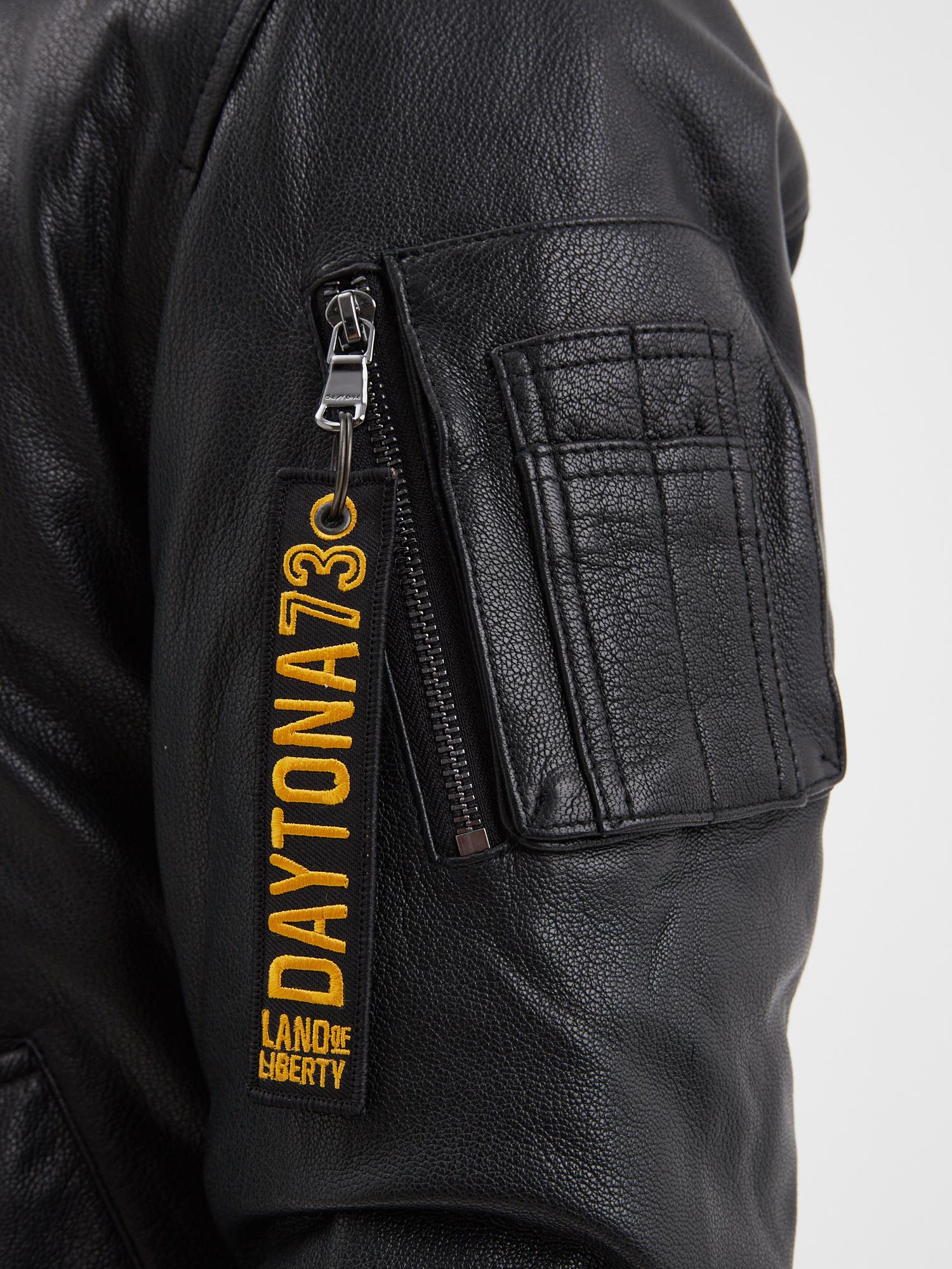 DAYTONA 73 Giacca in pelle nera uomo Redmond 