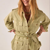 MAISON HOTEL Giacca donna Noa in cotone khaki 
