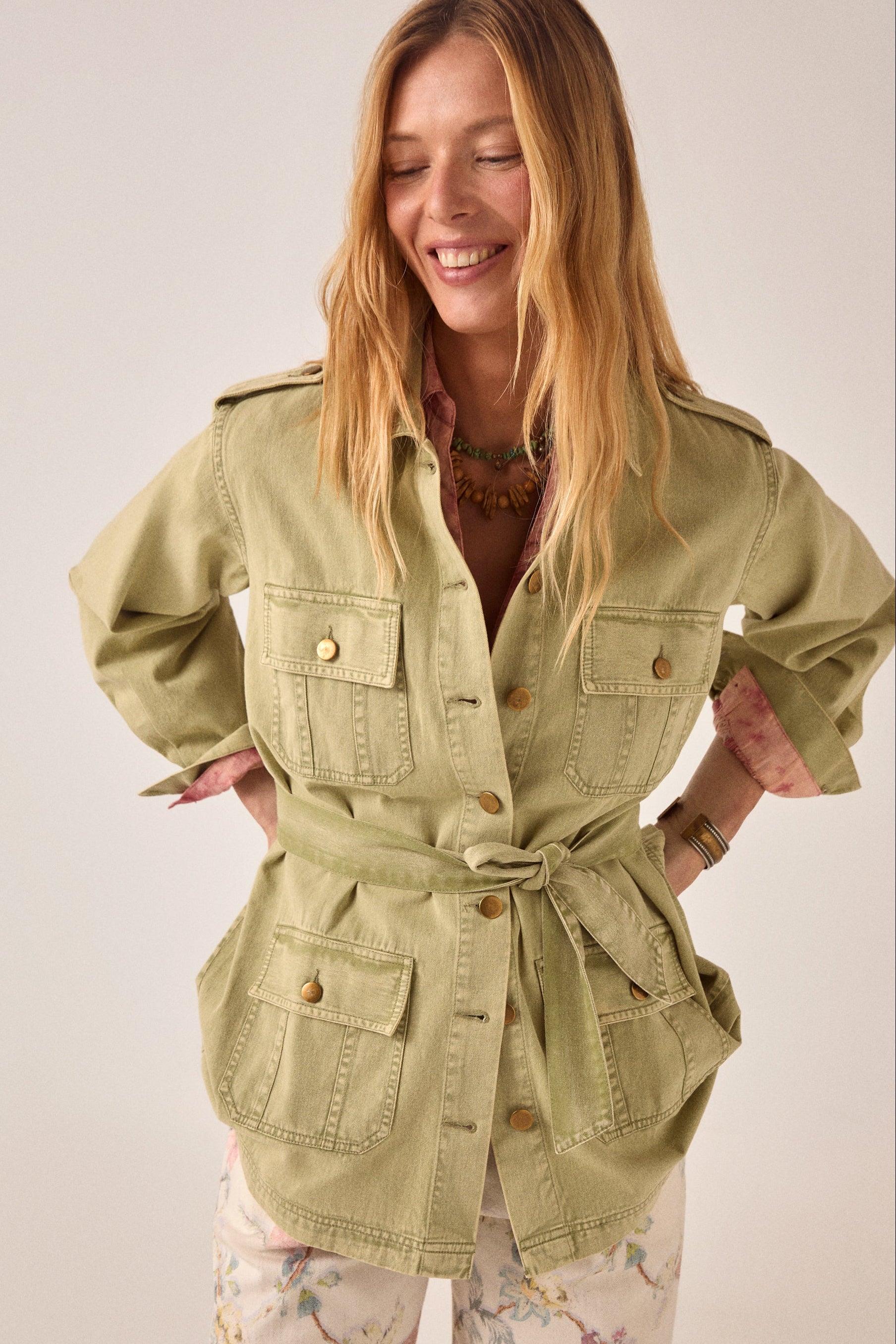 MAISON HOTEL Giacca donna Noa in cotone khaki 