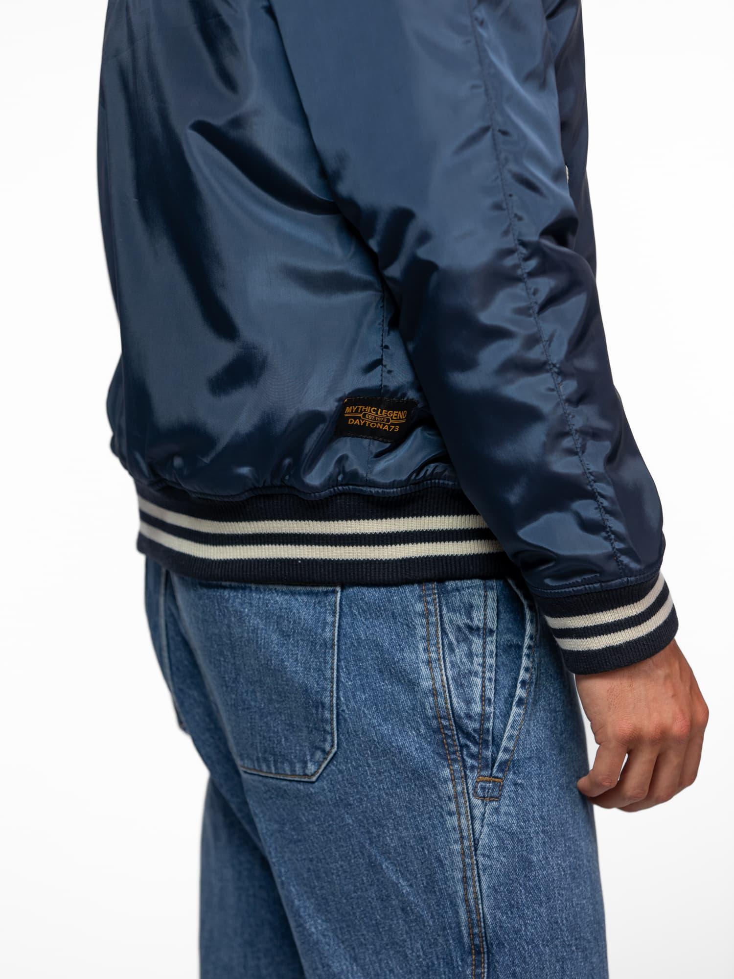 DAYTONA 73 Bomber uomo in nylon blu navy modello Oshawa 
