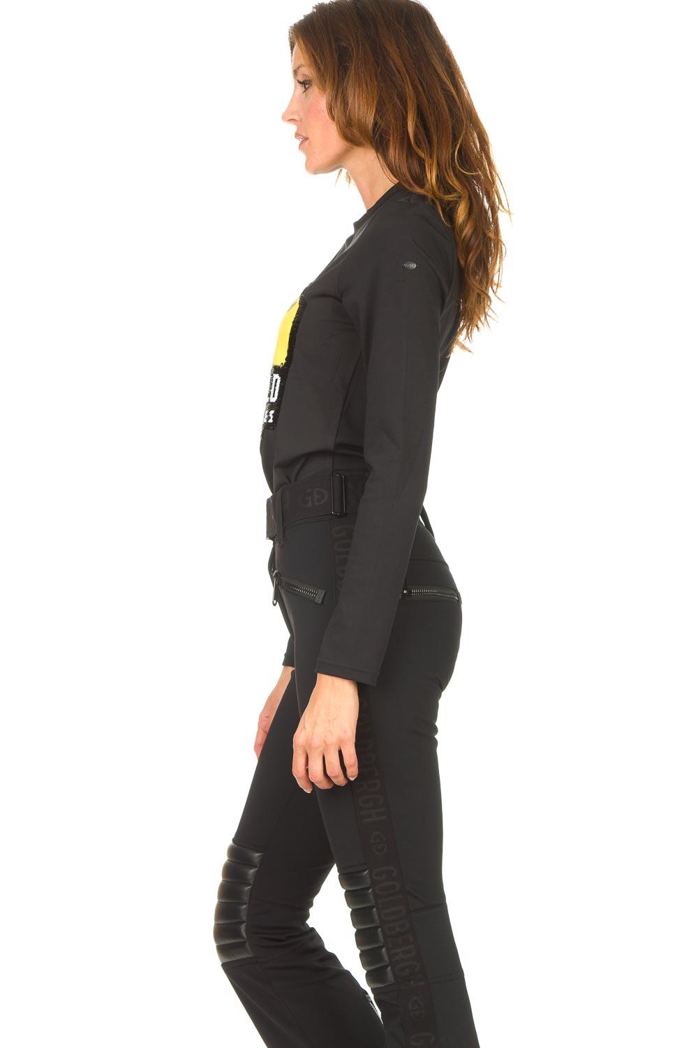 GOLDBERGH Maglia da sci donna Aspen con paillettes nera 