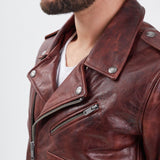 DAYTONA 73 Giacca in pelle cognac uomo Redford 