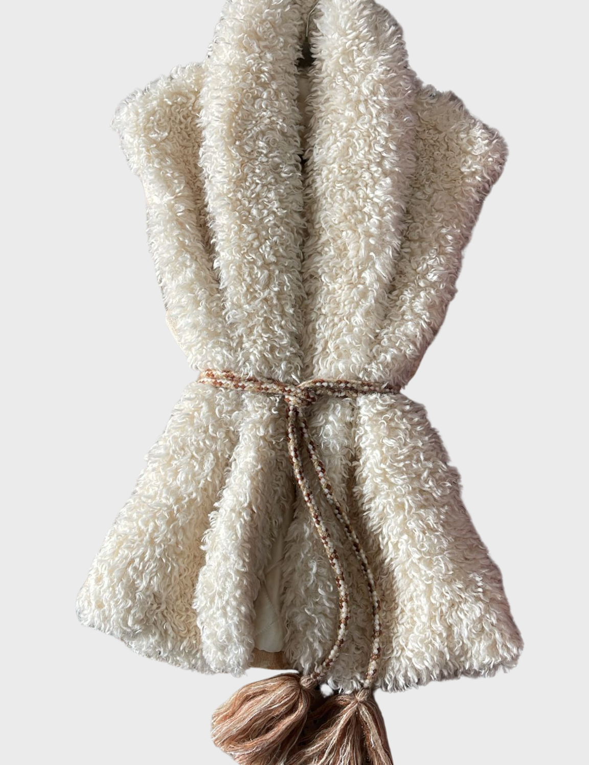 HANAMI D'OR Gilet Donna Eco Pelliccia panna/rosa antico 