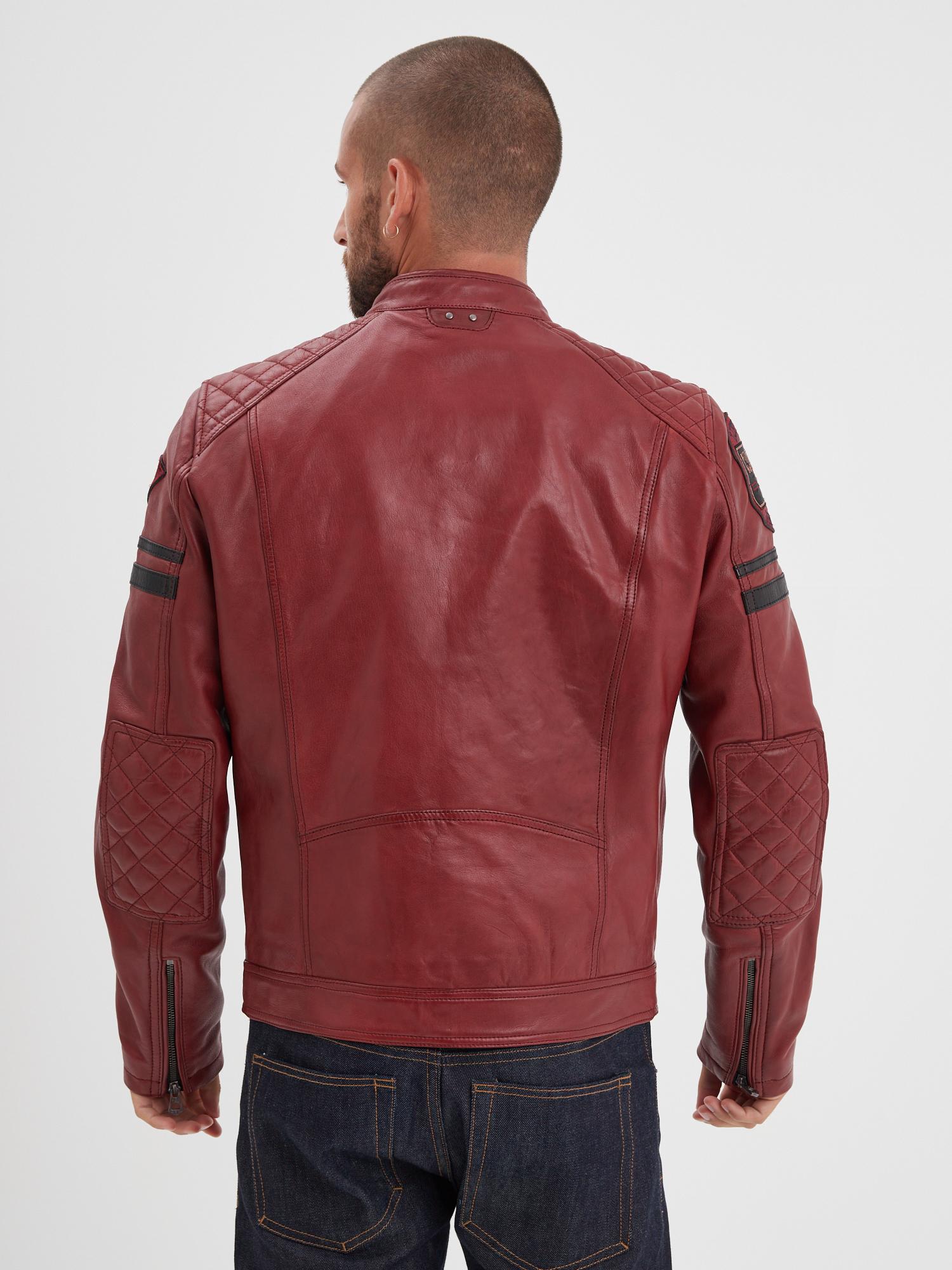 DAYTONA 73 Giacca in pelle rossa uomo Walkor 