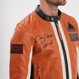 DAYTONA 73 Giacca in pelle arancione uomo Boller 