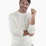 RAKKI Maglione girocollo bianco uomo The King of Cool 