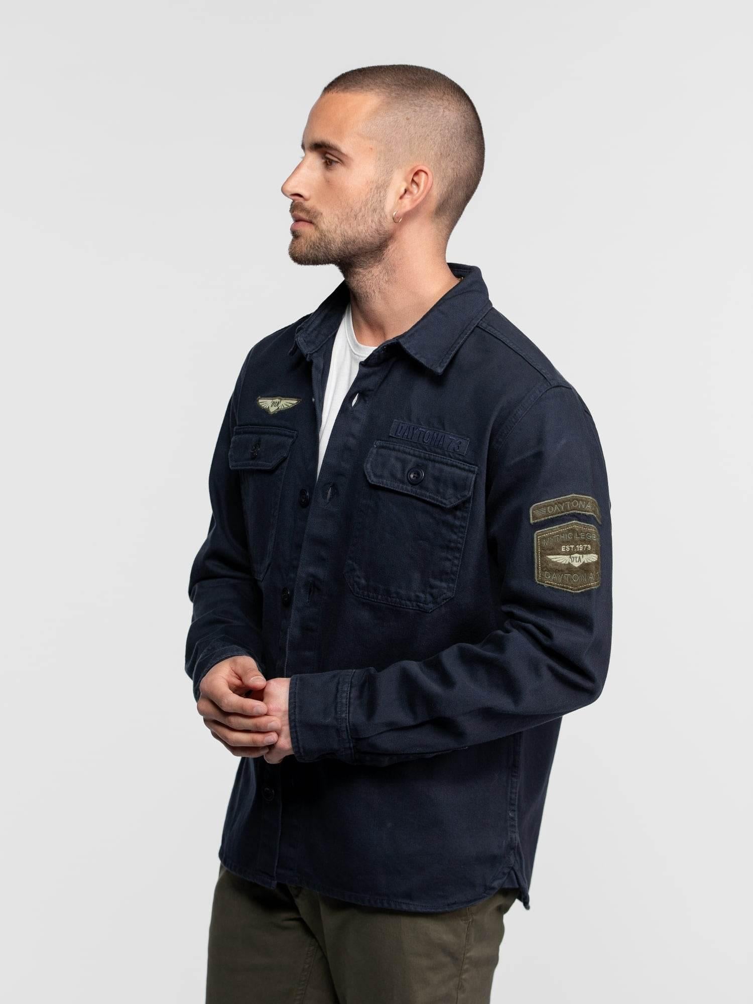 DAYTONA 73 Giacca uomo in denim blu Jefbull 