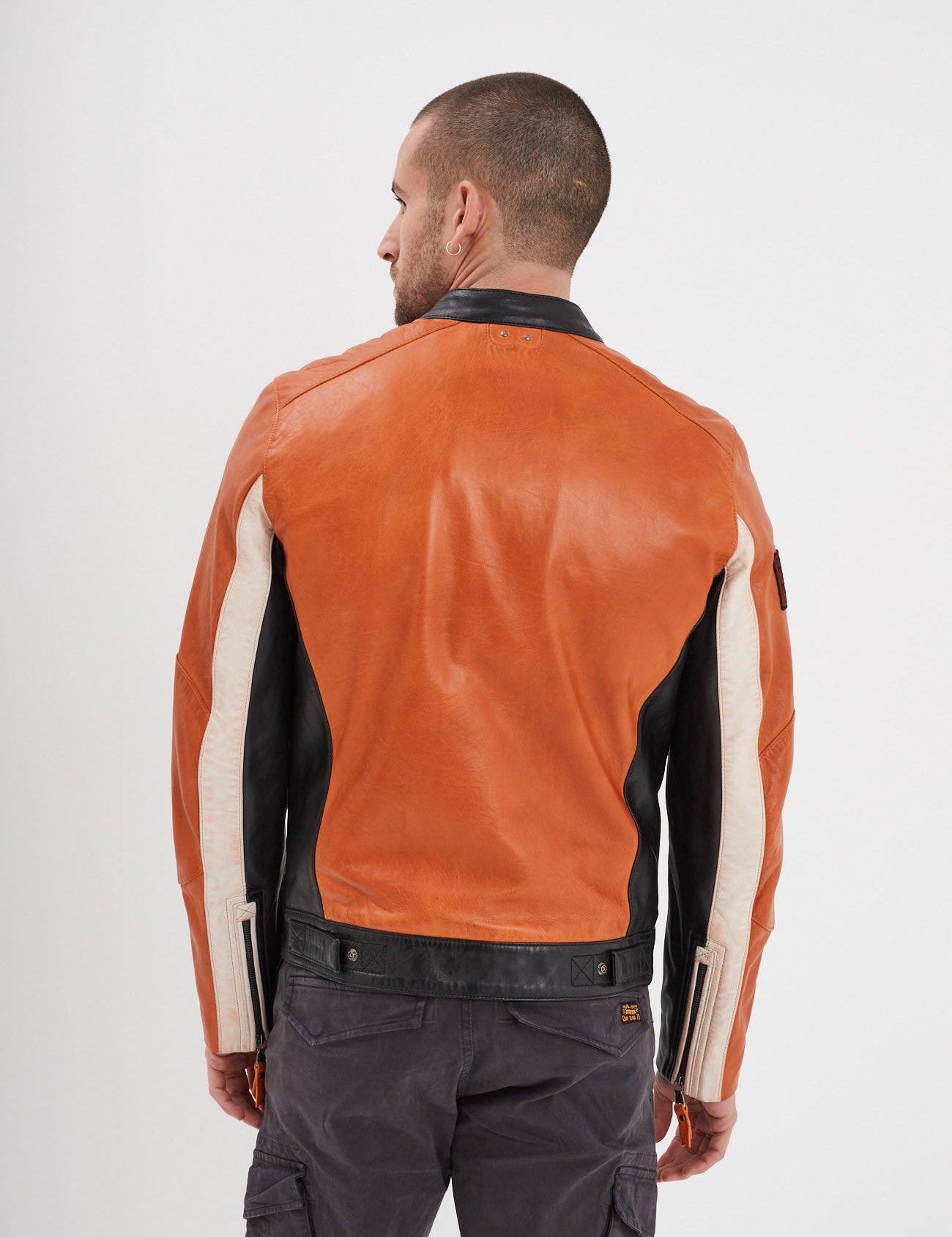 DAYTONA 73 Giacca in pelle arancione uomo Boller 