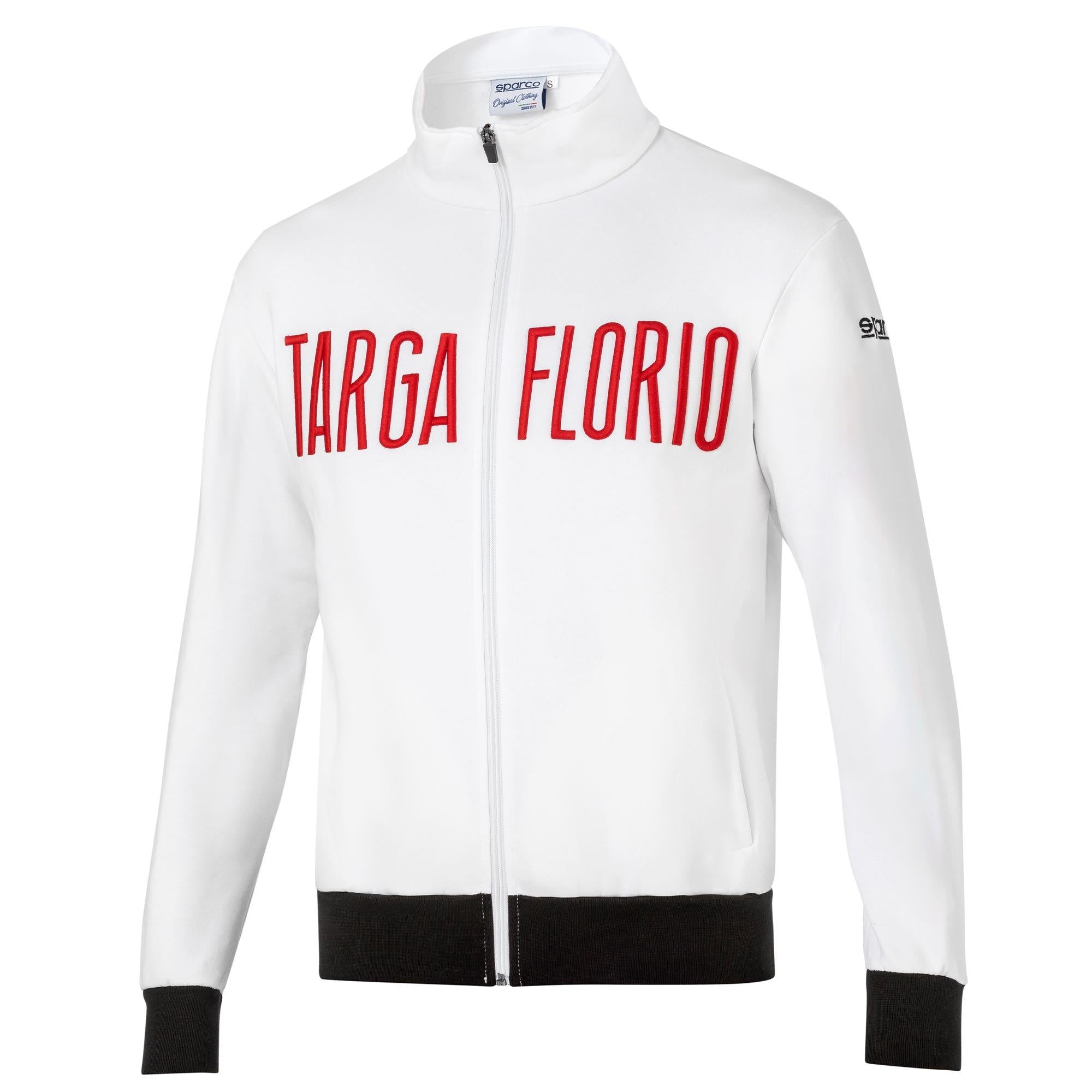 SPARCO CV Felpa uomo con cappuccio Targa Florio Original bianca 