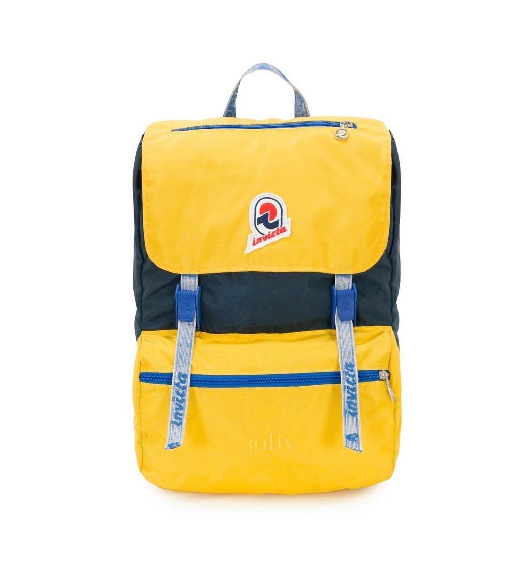 INVICTA Zaino Jolly Vintage giallo in nylon 