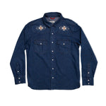 IRON AND RESIN Camicia uomo Tonopah western in tessuto lavato 