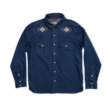IRON AND RESIN Camicia uomo Tonopah western in tessuto lavato 
