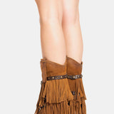 METISSE Stivali Texani in Camoscio Cuoio 