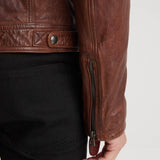 DAYTONA 73 Giacca uomo in pelle dark cognac Bishop 