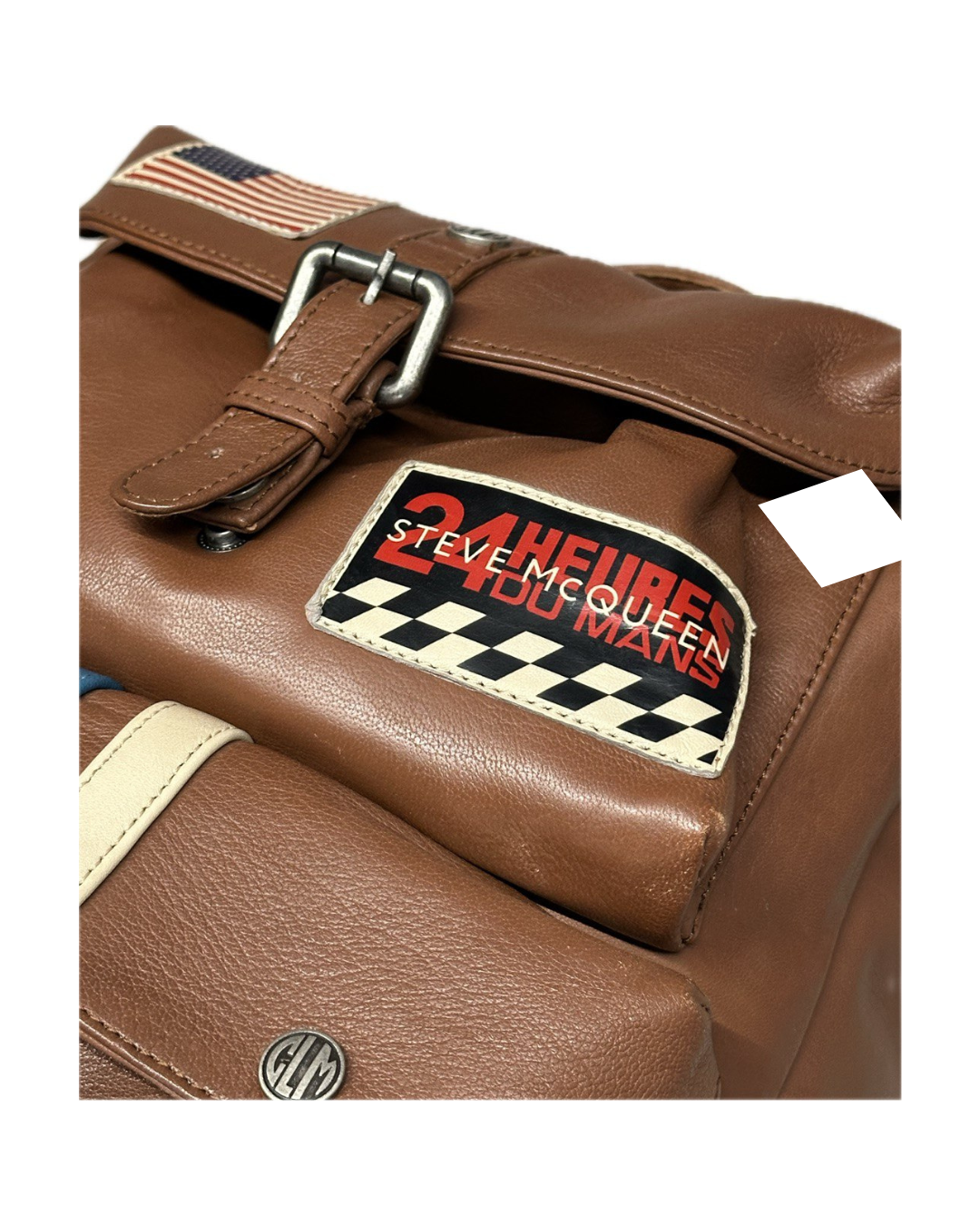 STEVE MCQUEEN Zaino unisex in pelle havane Matt 