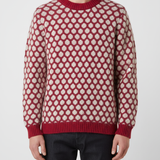 RAKKI Maglione uomo a pois in cashwool e mohair 