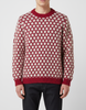 Men's polka dot sweater in cashwool and mohair