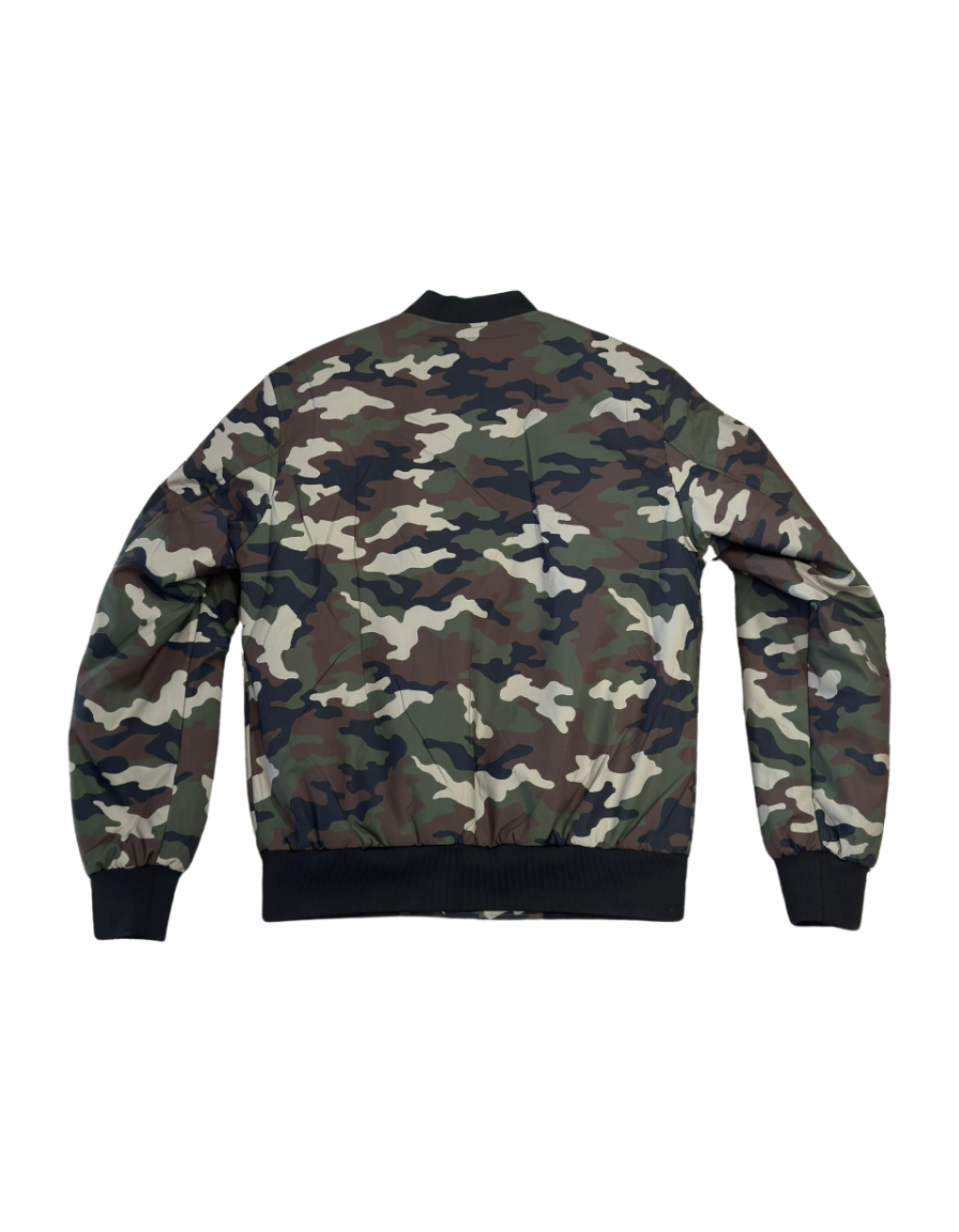 BOMBERS ORIGINAL Bomber Max Camo camouflage imbottito con zip frontale 