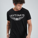 DAYTONA 73 T-shirt uomo American Slub nera 
