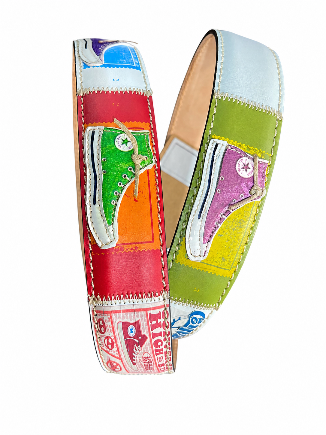 RED BELTS Cintura artigianale in pelle All Star 