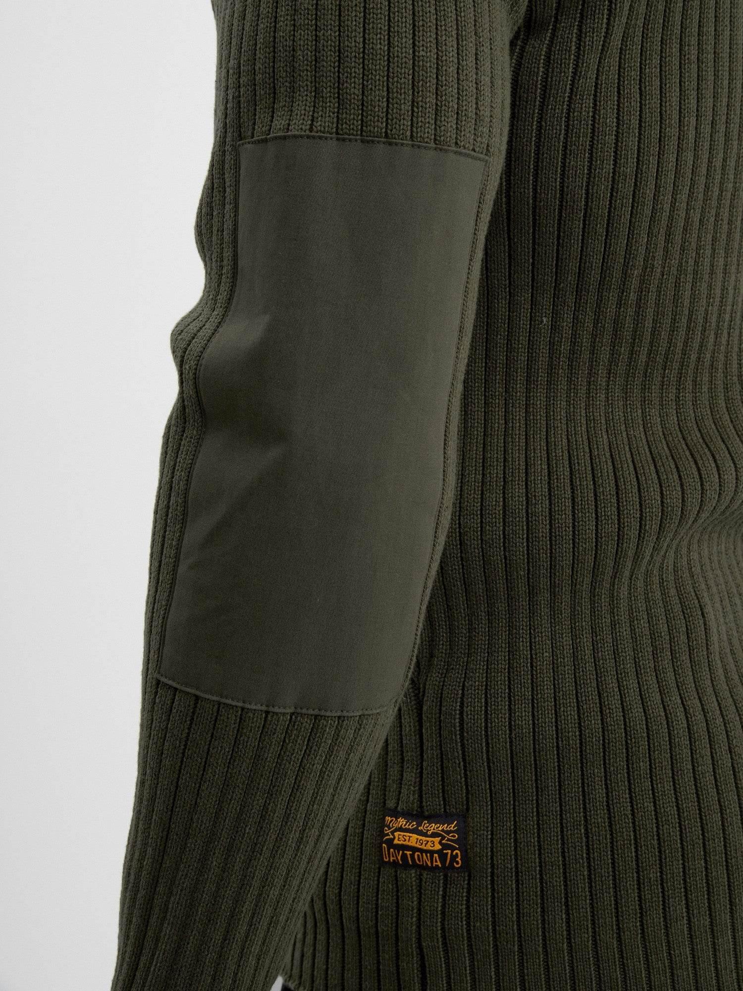 DAYTONA 73 Maglia uomo Basset girocollo verde militare 