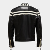 DAYTONA 73 Giacca in pelle nera uomo Montgomery 