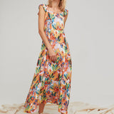 ALDO MARTINS Abito donna Lluc fantasia floreale arancione in viscosa 