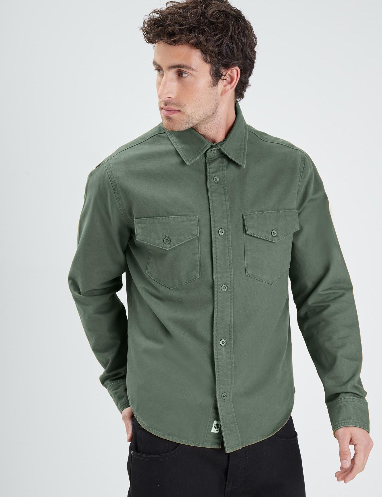 DAYTONA 73 Camicia uomo Firestone Worker verde militare 