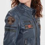 DAYTONA 73 Giacca donna in pelle blu Walkora Blue 