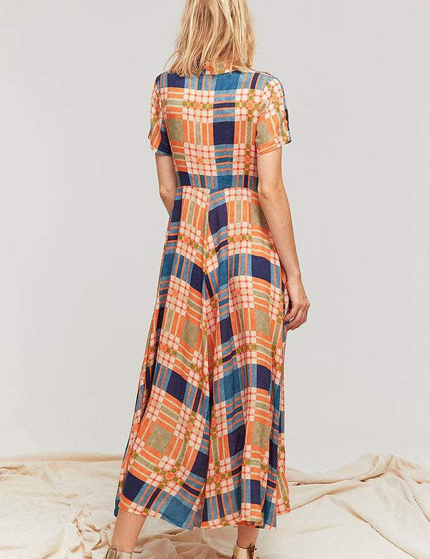 ALDO MARTINS Abito donna Juluca Arlet fantasia check in viscosa 