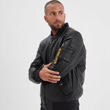 DAYTONA 73 Giacca in pelle nera uomo Redmond 