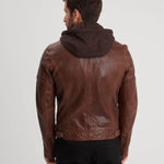 DAYTONA 73 Giacca uomo in pelle dark cognac Bishop 