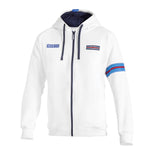 SPARCO Felpa uomo Martini Racing bianca con zip 