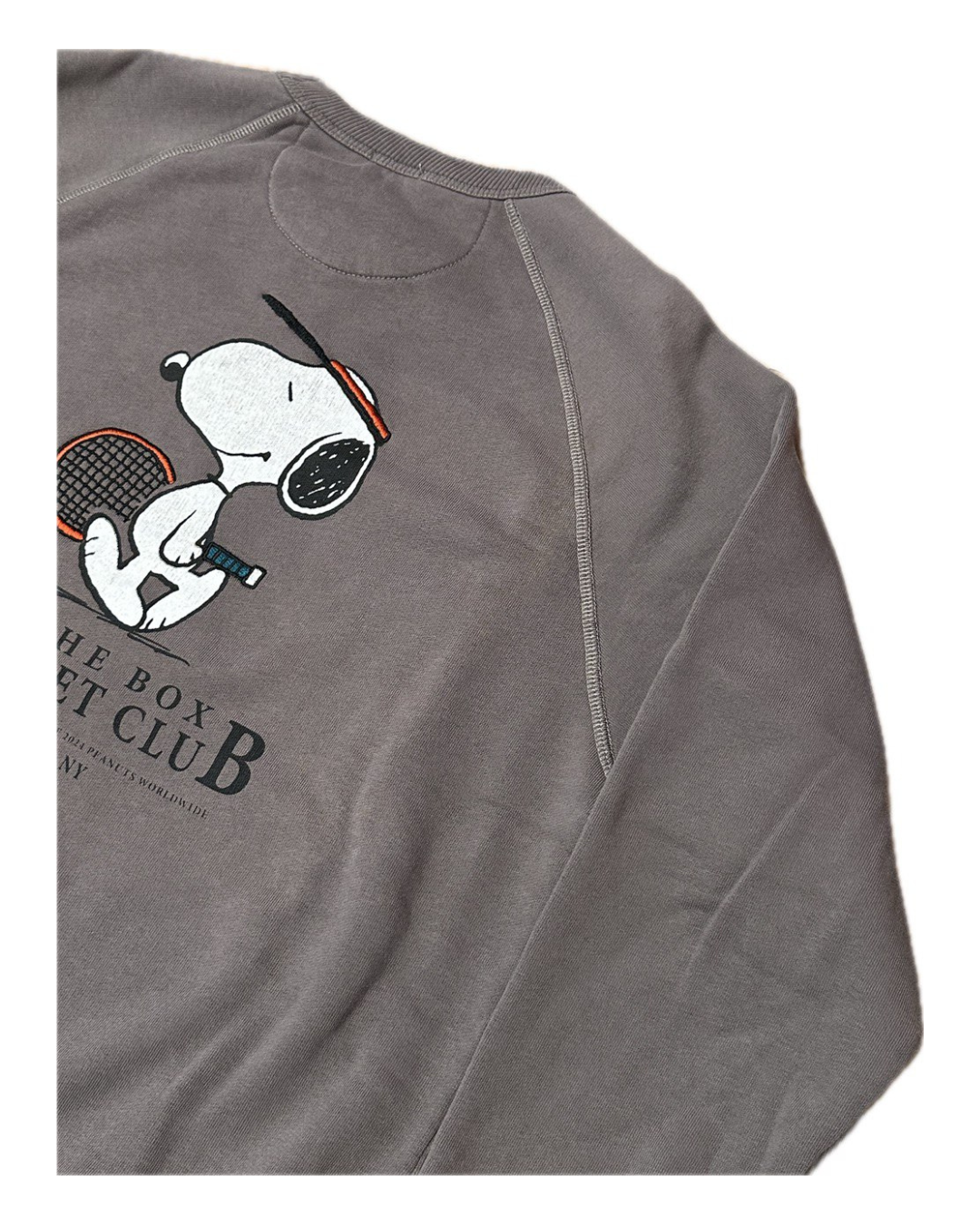 INTHEBOX Felpa girocollo unisex in cotone Snoopy Racquet Club 