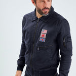DAYTONA 73 Blouson Robery uomo in twill blu 