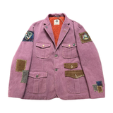 GARRY'S EARTH Giacca unisex in canvas melanzana Mountain 09 