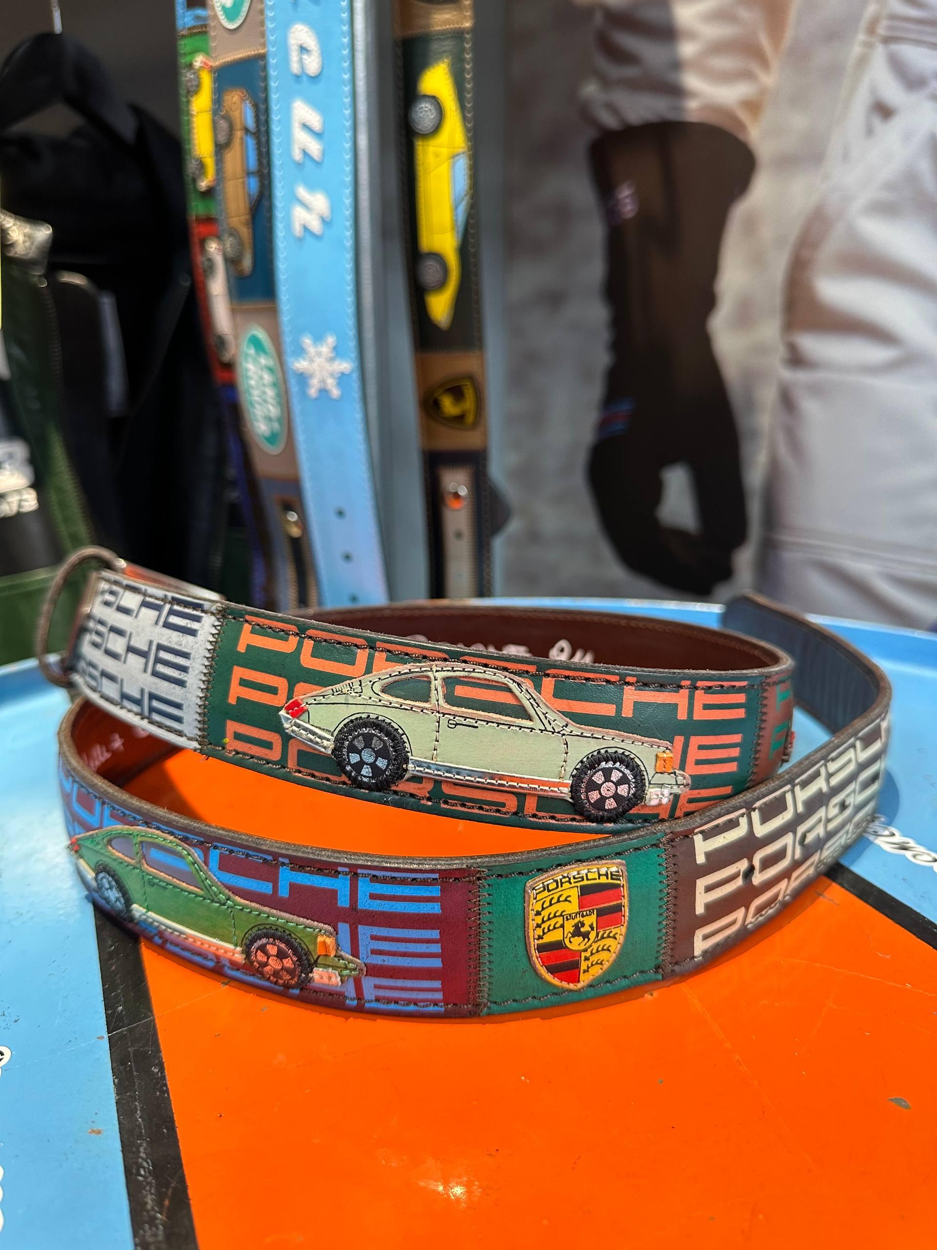 DESIGN ARTIGIANALE Cintura Artigianale in Pelle Porsche 911 