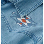 IRON AND RESIN Camicia uomo Tonopah western in tessuto lavato 