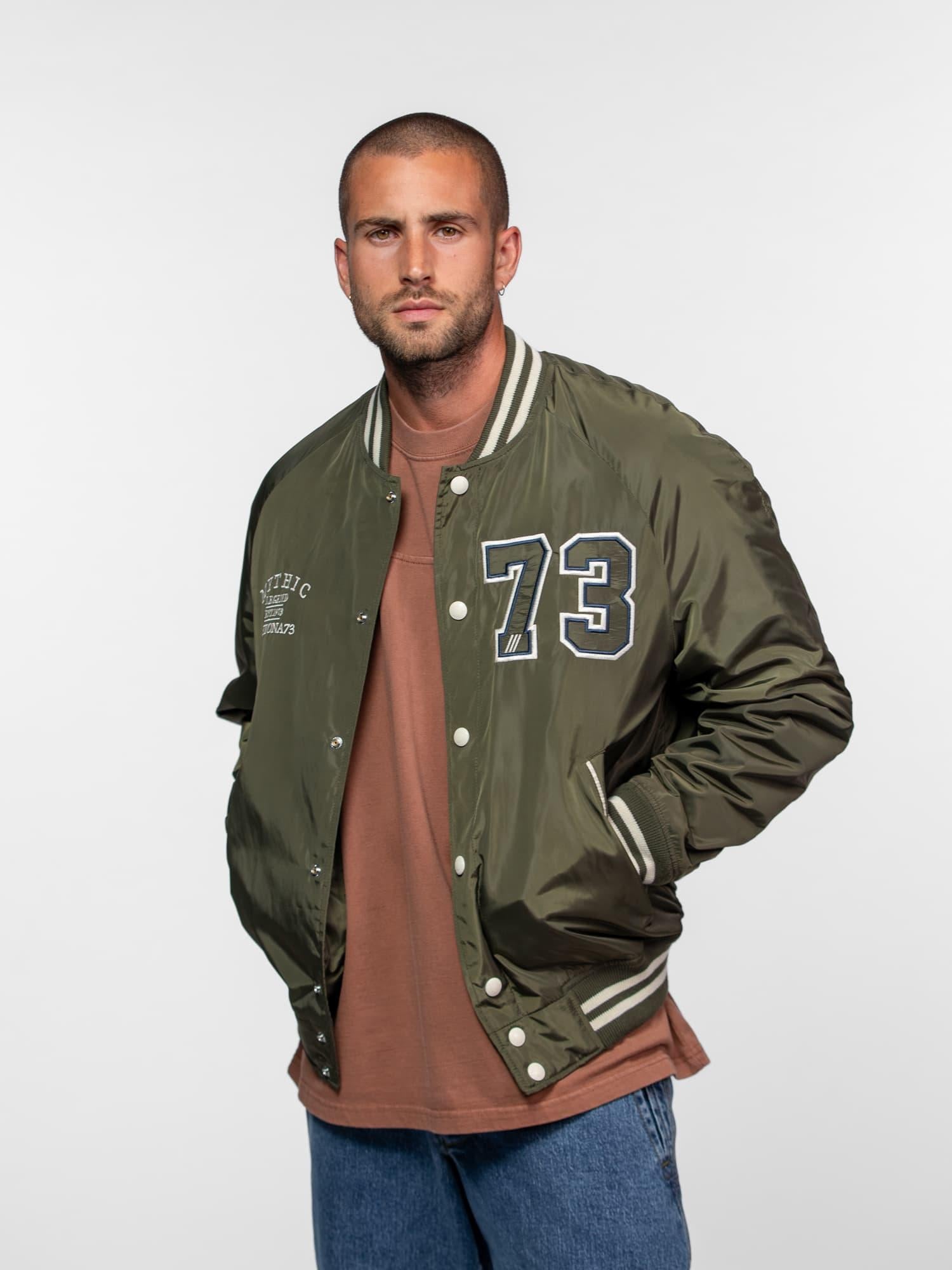 DAYTONA 73 Bomber uomo in nylon verde khaki Oshawa 