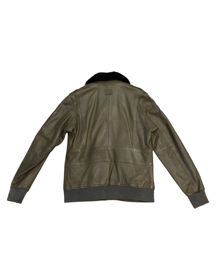 STEVE MCQUEEN Giacca pelle John3 Dark Kaki 