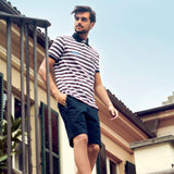 SPARCO Polo Replica Sportline Stripes Martini bianca 