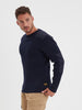 Basset men's crew neck sweater in blue