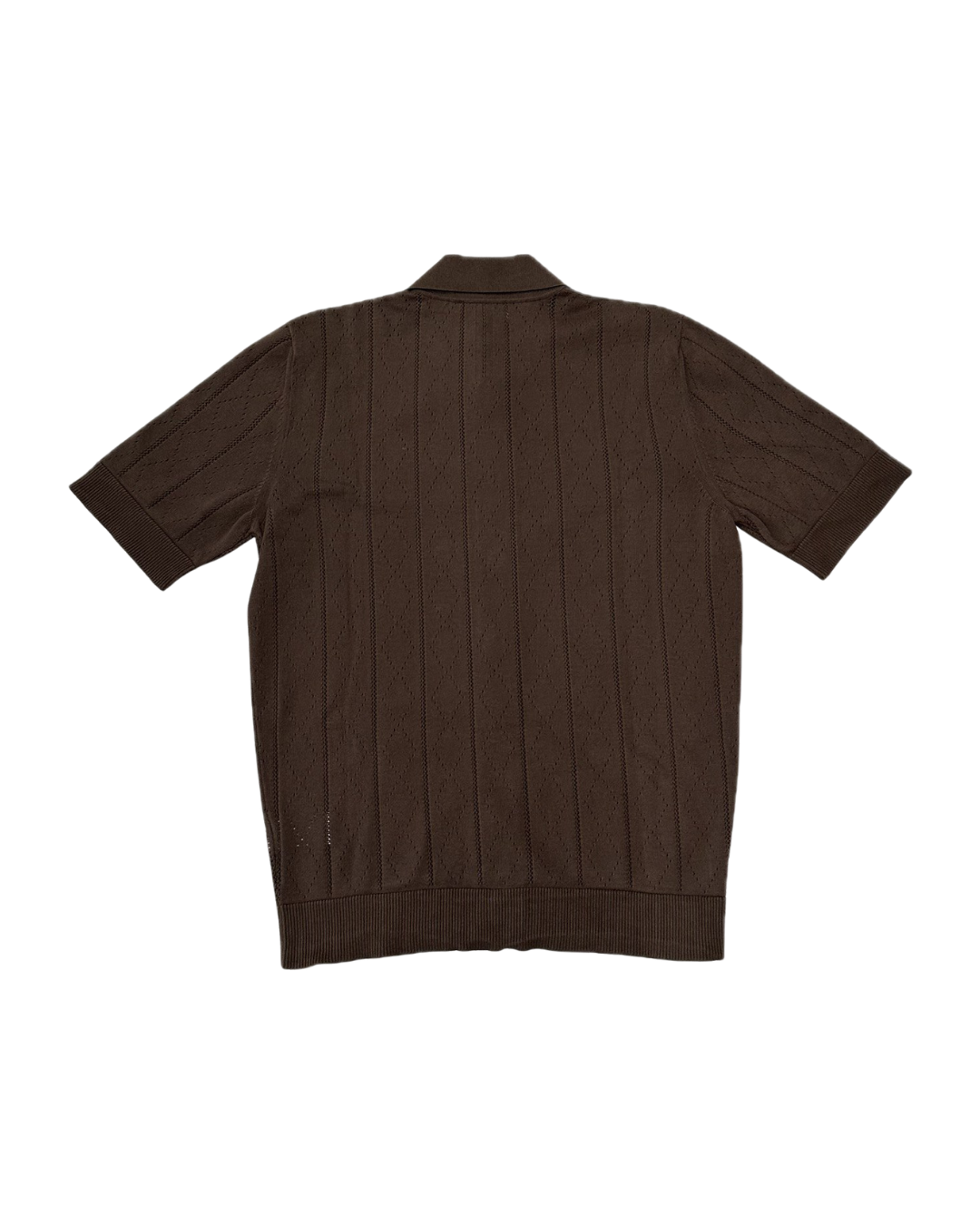 MASQ Polo unisex cioccolato con bottoni in cotone 